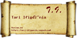Tari Ifigénia névjegykártya